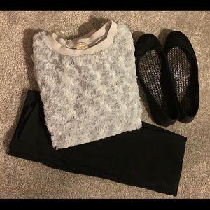Grey Cozy and Fuzzy Sweater for Winter